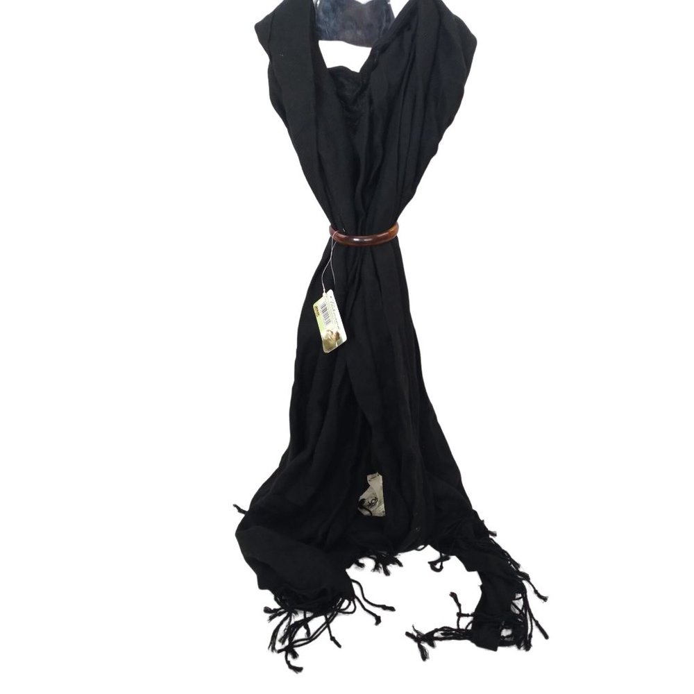 Jolly Jumper Pashmama Nursing Cover Breast Feeding Scarf w/Bracelet Black